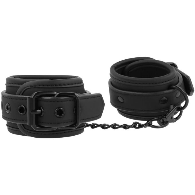 Fetish Submissive - Vegan Leather Handcuffs With Noprene Lining