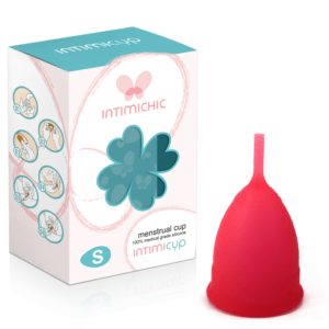 INTIMICHIC - COPO MENSTRUAL GRAU MÉDICO SILICONE - TAMANHO S