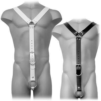 LEATHER BODY - ARNÊS HOMENS PRETO