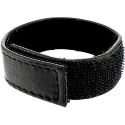 LEATHER BODY - CINTA DE COURO AJUSTVEL COM VELCRO PARA PÊNIS PRETO