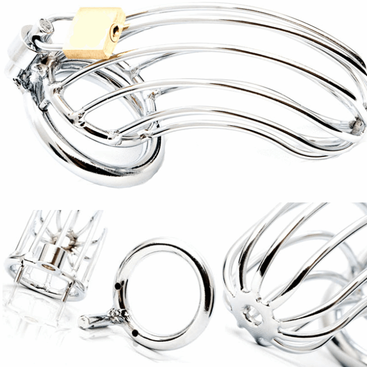 METAL HARD - GAIOLA DE ANEL DE CASTIDADE DE PSSARO