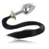 Metal Hard - Steel Anal Plug With Tail 8.89cm