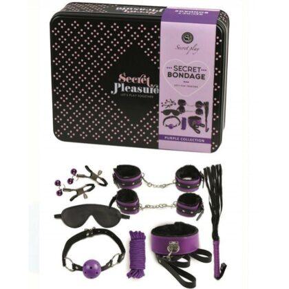 SECRETPLAY - BDSM SET 8PCS PURBLE / BLACK.