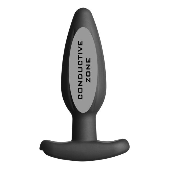 Electrastim - Silicone Black Rocker Butt Plug Medium