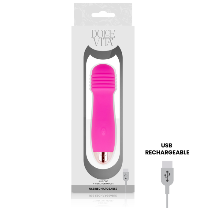 Dolce Vita - Rechargeable Vibrator Three Pink 7 Speeds