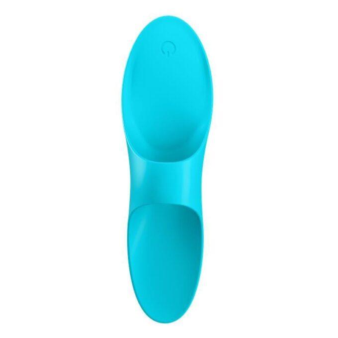 SATISFYER - VIBRADOR DE DEDO TEASER LUZ AZUL