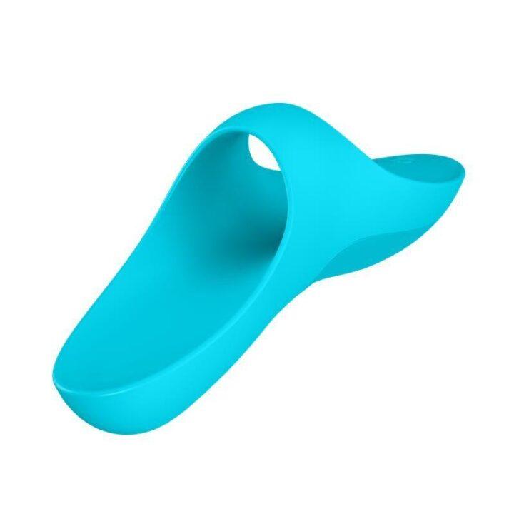 SATISFYER - VIBRADOR DE DEDO TEASER LUZ AZUL