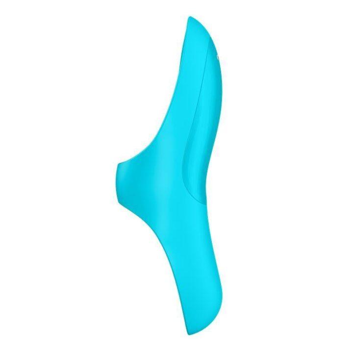 SATISFYER - VIBRADOR DE DEDO TEASER LUZ AZUL