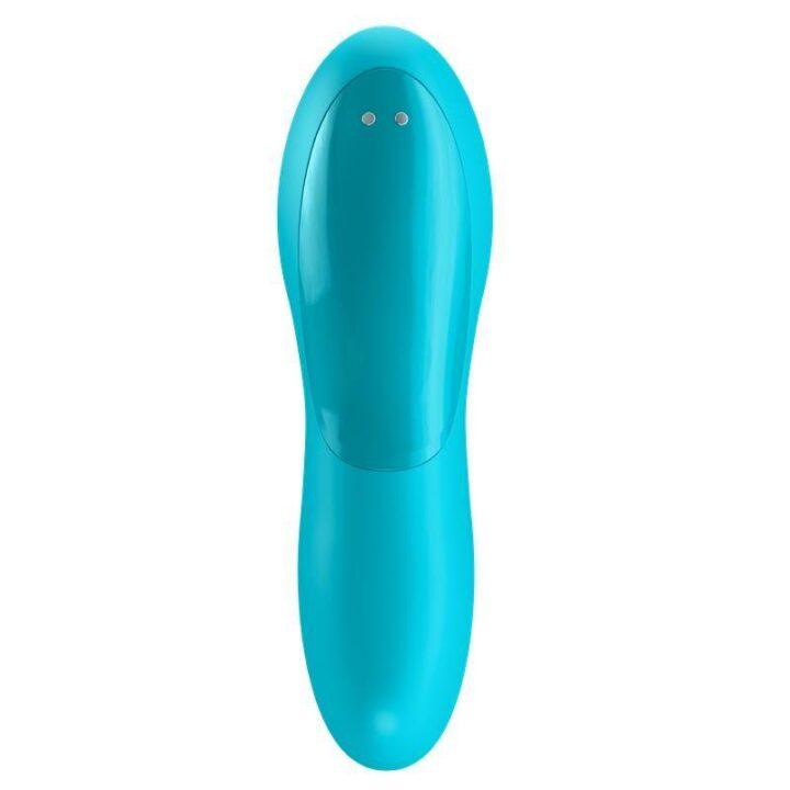 SATISFYER - VIBRADOR DE DEDO TEASER LUZ AZUL
