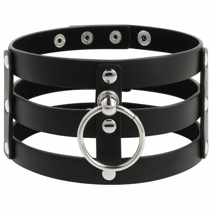 COQUETTE CHIC DESIRE - GARGANTILHA DE COURO VEGANO ESTILO FETISH