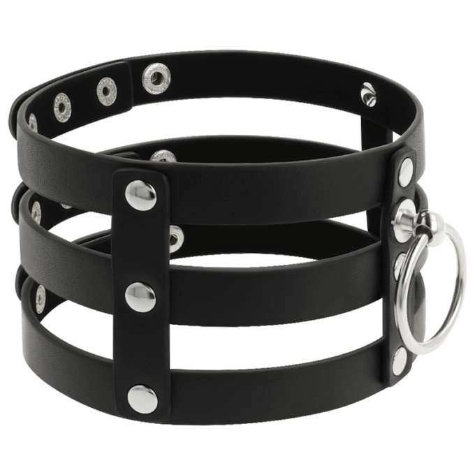 COQUETTE CHIC DESIRE - GARGANTILHA DE COURO VEGANO ESTILO FETISH