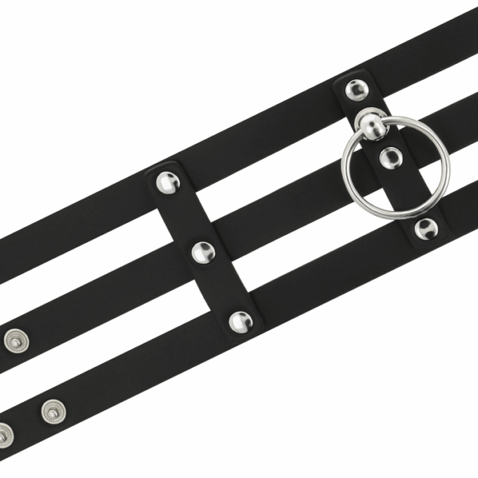 COQUETTE CHIC DESIRE - GARGANTILHA DE COURO VEGANO ESTILO FETISH