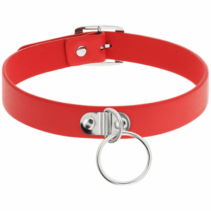 COQUETTE-ACCESSORIES-COQUETTE-COLLAR-CUERO-VEGANO-ROJO-ACCESORIO-WOMAN-FETISH-1