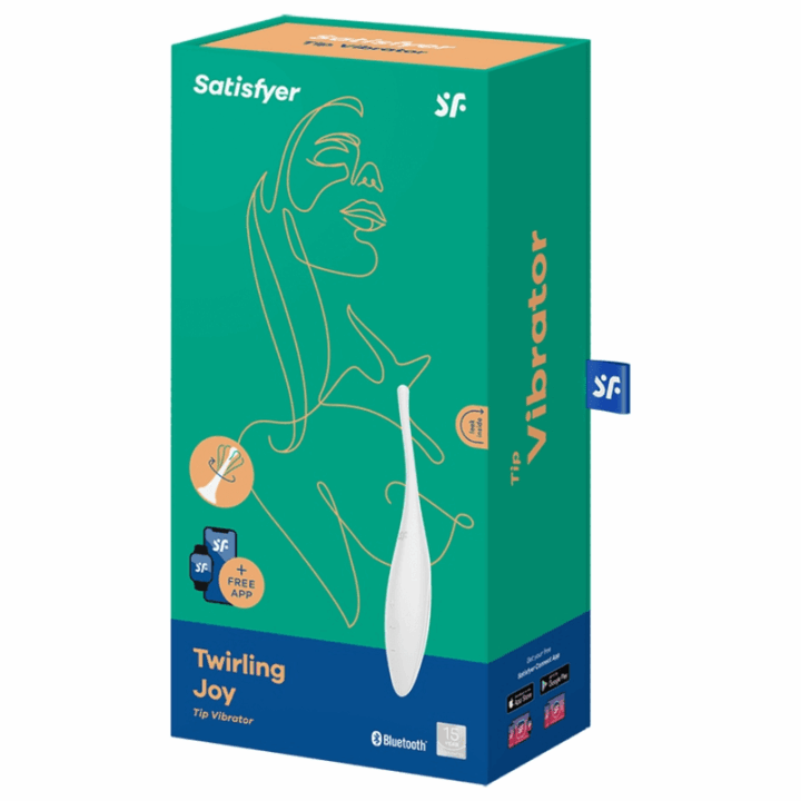 SATISFYER - VIBRADOR TWIRLING JOY CLIT TIP BRANCO