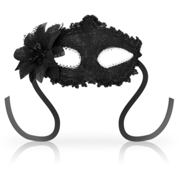 Ohmama - Antizaz Masks Venetian Style Side Flower - Black