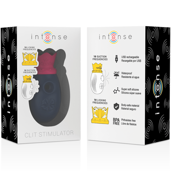 Intense - Clit Stimulator 10 Licking And Suction Frequencies - Blue