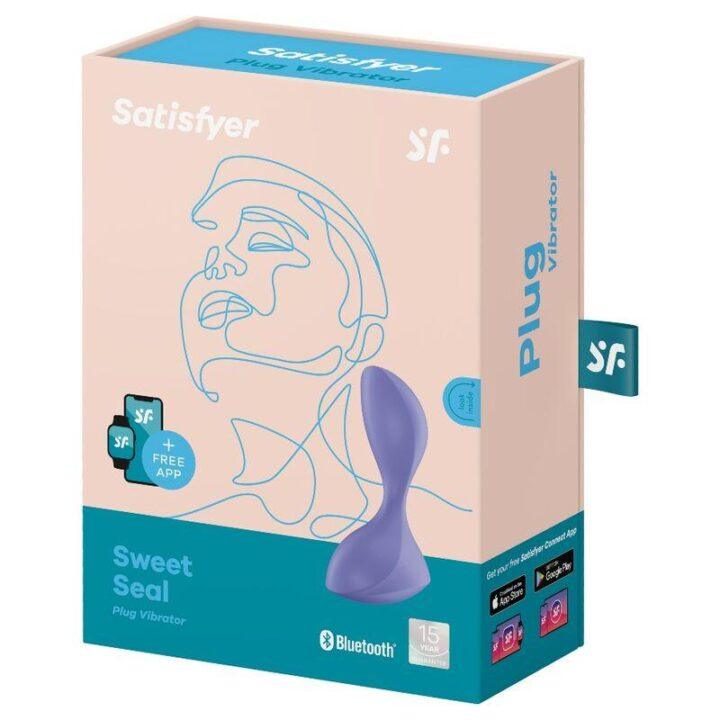 SATISFYER - PLUGUE VIBRATÓRIO SWEET SEAL APP VIOLETA