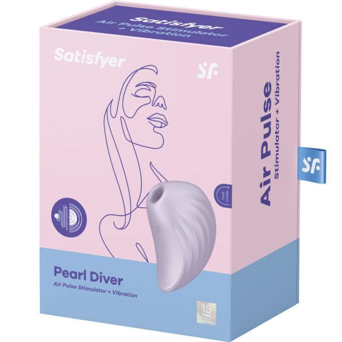 Satisfyer - Pearl Diver Air Pulse Stimulator & Vibrator Violet