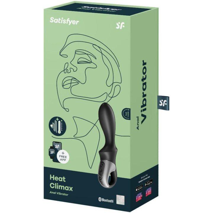 SATISFYER - HEAT CLIMAX+ APP VIBRADOR ANAL PRETO