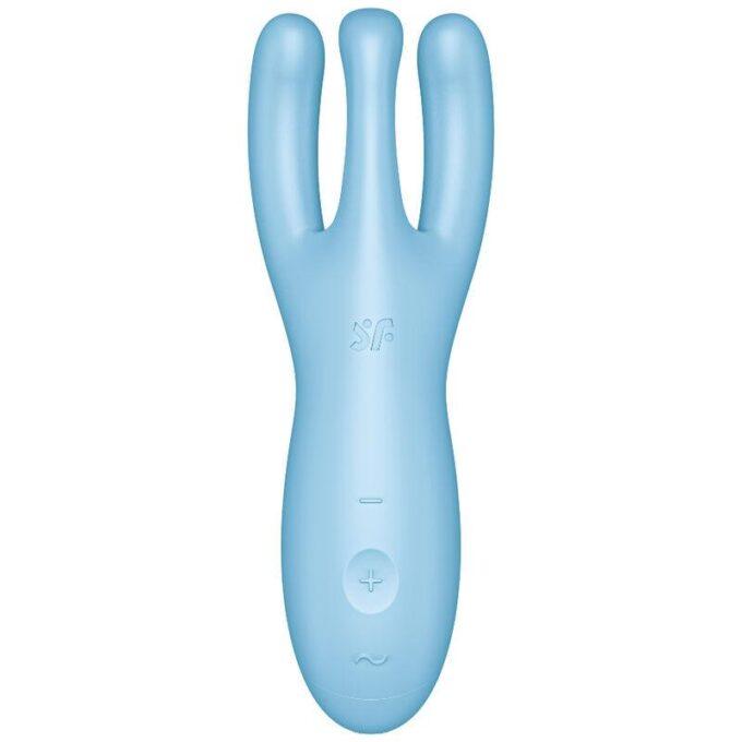 SATISFYER - APP VIBRADOR THREESOME 4 AZUL