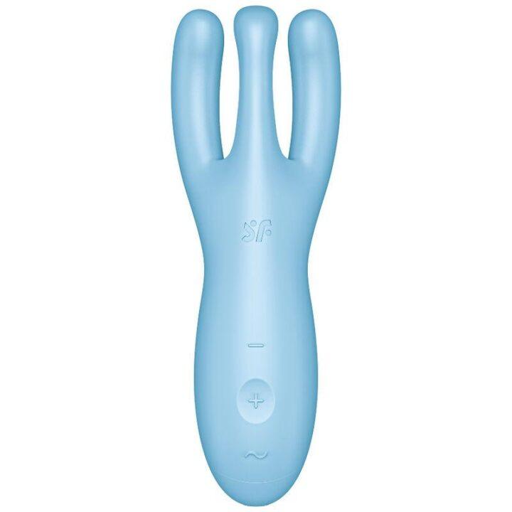 SATISFYER - APP VIBRADOR THREESOME 4 AZUL