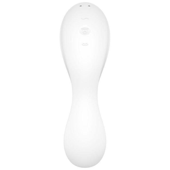 SATISFYER - CURVY TRINITY 5 ESTIMULADOR DE PULSO DE AR E APLICATIVO VIBRADOR BRANCO