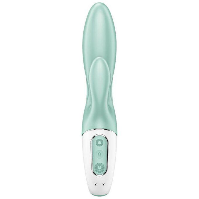 SATISFYER - AIR PUMP BUNNY 5+ APLICATIVO VIBRADOR DE COELHO INFLVEL VERDE