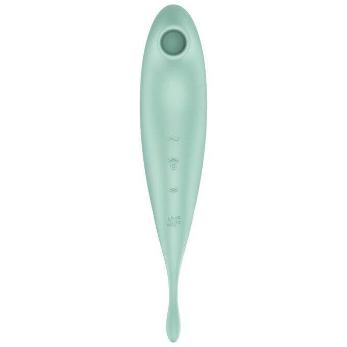 SATISFYER - TWIRLING PRO+ ESTIMULADOR DE PULSO DE AR E APLICATIVO VIBRADOR VERDE