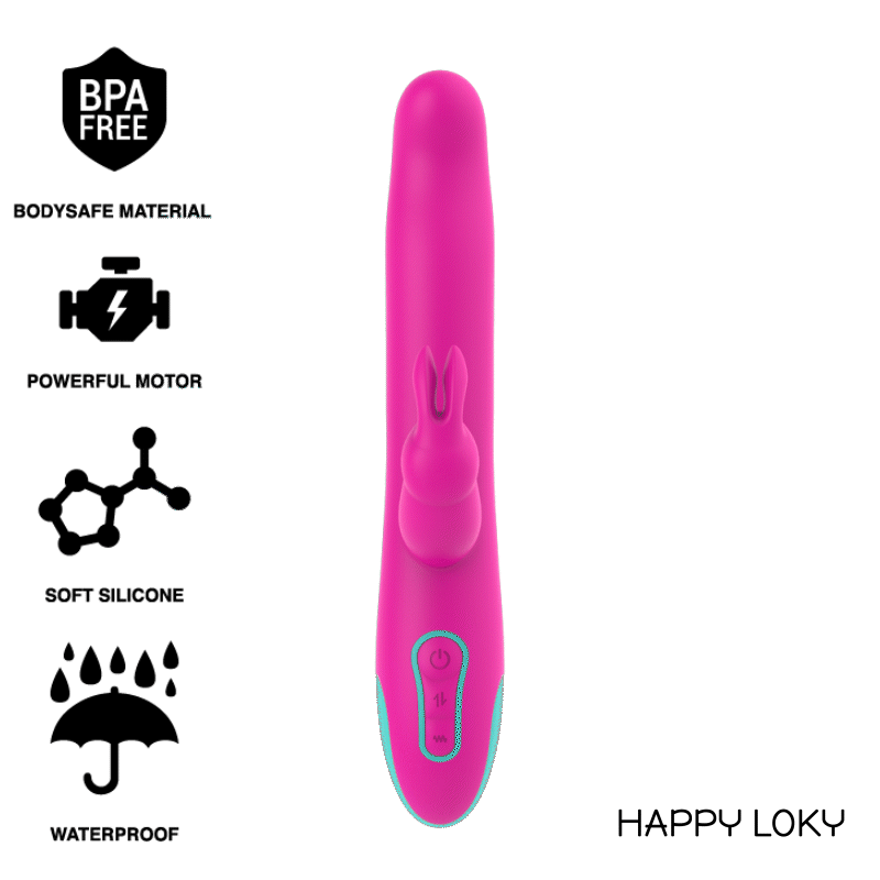 HAPPY LOKY - PLUTO VIBRADOR RABBIT E ROTADOR + CONTROLO REMOTO WATCHME