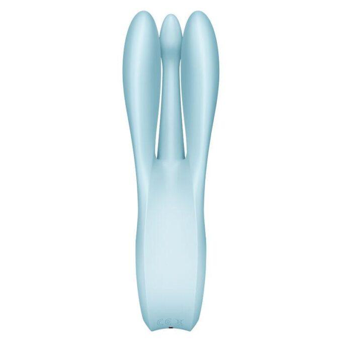 SATISFYER - VIBRADOR THREESOME 1 AZUL