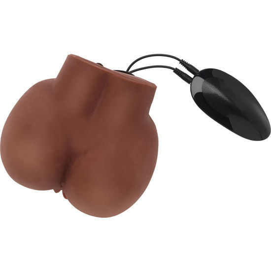 Act - Big Ass Realistic Masturbator With Brown Vibrator