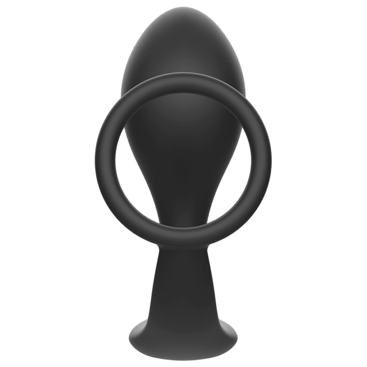 ADDICTED TOYS - PLUG ANAL - COM ANEL DE SILICONE PRETO 12 CM