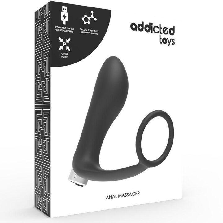 ADDICTED TOYS - VIBRADOR PROSTTICO RECARREGVEL MODELO 6 - PRETO