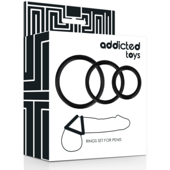 Addicted Toys - Rings Set For Penis Black