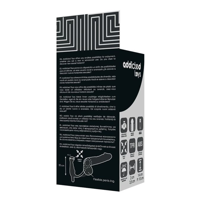 Addicted Toys - Vibrator Prost Tico Black 10 Cm