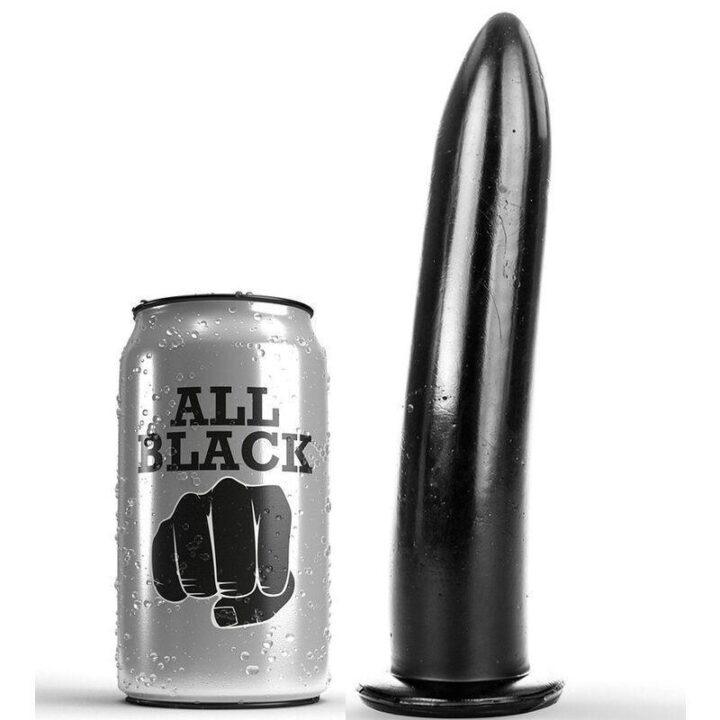 ALL BLACK - DILDO PRETO REALÍSTICO 20 CM