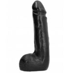 All Black - Soft Black Realistic Dildo 20 Cm