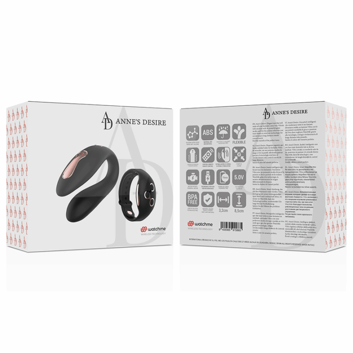 ANNE'S DESIRE - DUAL PLEASURE TECNOLOG A WATCHME PRETO/OURO