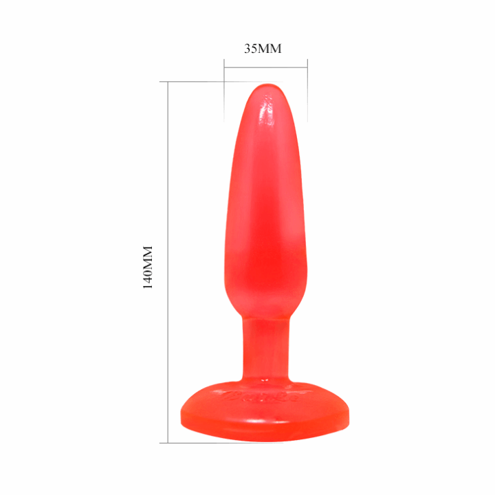 BAILE - PLUG ANAL SOFT TOUCH VERMELHO 14.2 CM