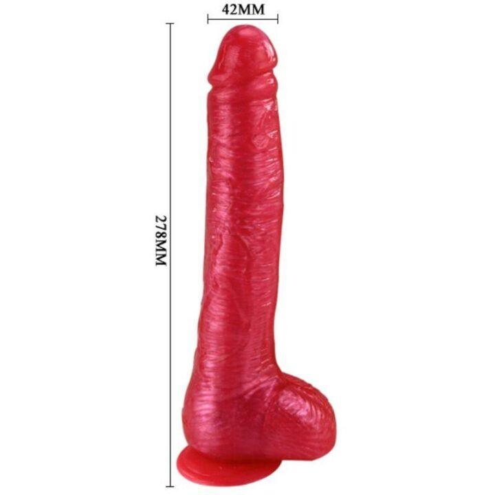 BAILE - DILDO DONG ROSA REALÍSTICO COM VENTOSA