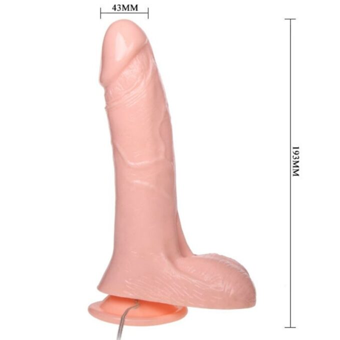 Baile - Inflatable Realistic Dildo With Suction Cup 15 Cm