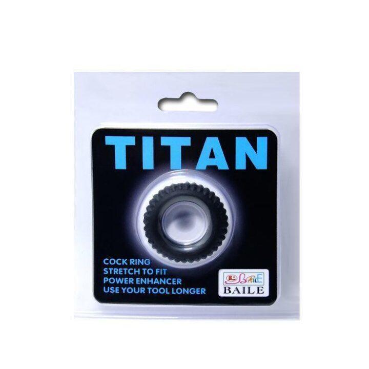 BAILE - ANEL DE PÊNIS TITAN PRETO 1.9 CM