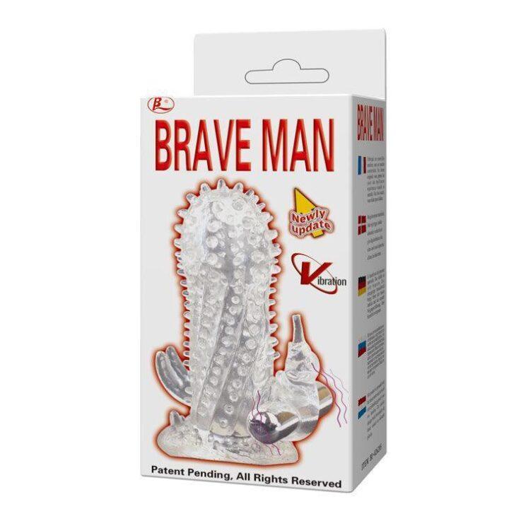 BAILE - BRAVE MAN COELHO VIBRADOR EXTENSO DE PÉNIS