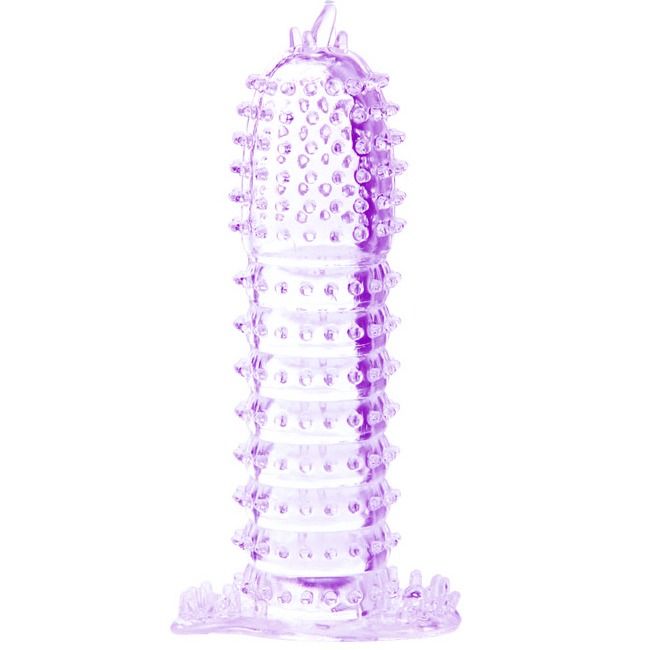 Baile - Penis Sheath With Stimulating Points Purple 14 Cm