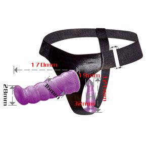 Baile - Lilac Female Anal And Vaginal Harness Gpoint 17 Cm