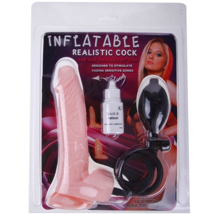 Dance - Realistic Inflatable Dildo With Suction Cup 15 Cm