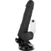 Basecock - Realistic Vibrator Remote Control Black With Testicles 19.5 Cm -o- 4 Cm