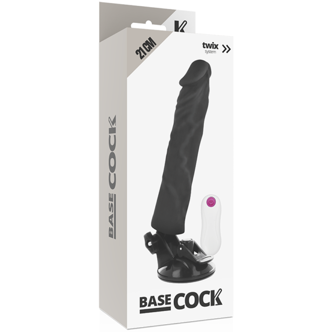 Basecock - Realistic Vibrator Remote Control Black 21 Cm -o- 4 Cm