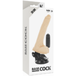 Basecock - Realistic Vibrator Remote Control Flesh 20 Cm -o- 4 Cm