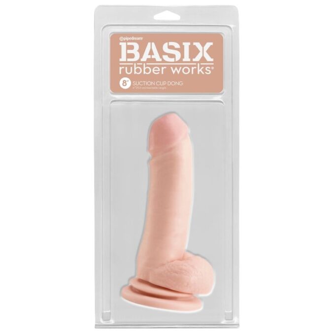 Basix - Natural Suction Jelly Penis 18 Cm